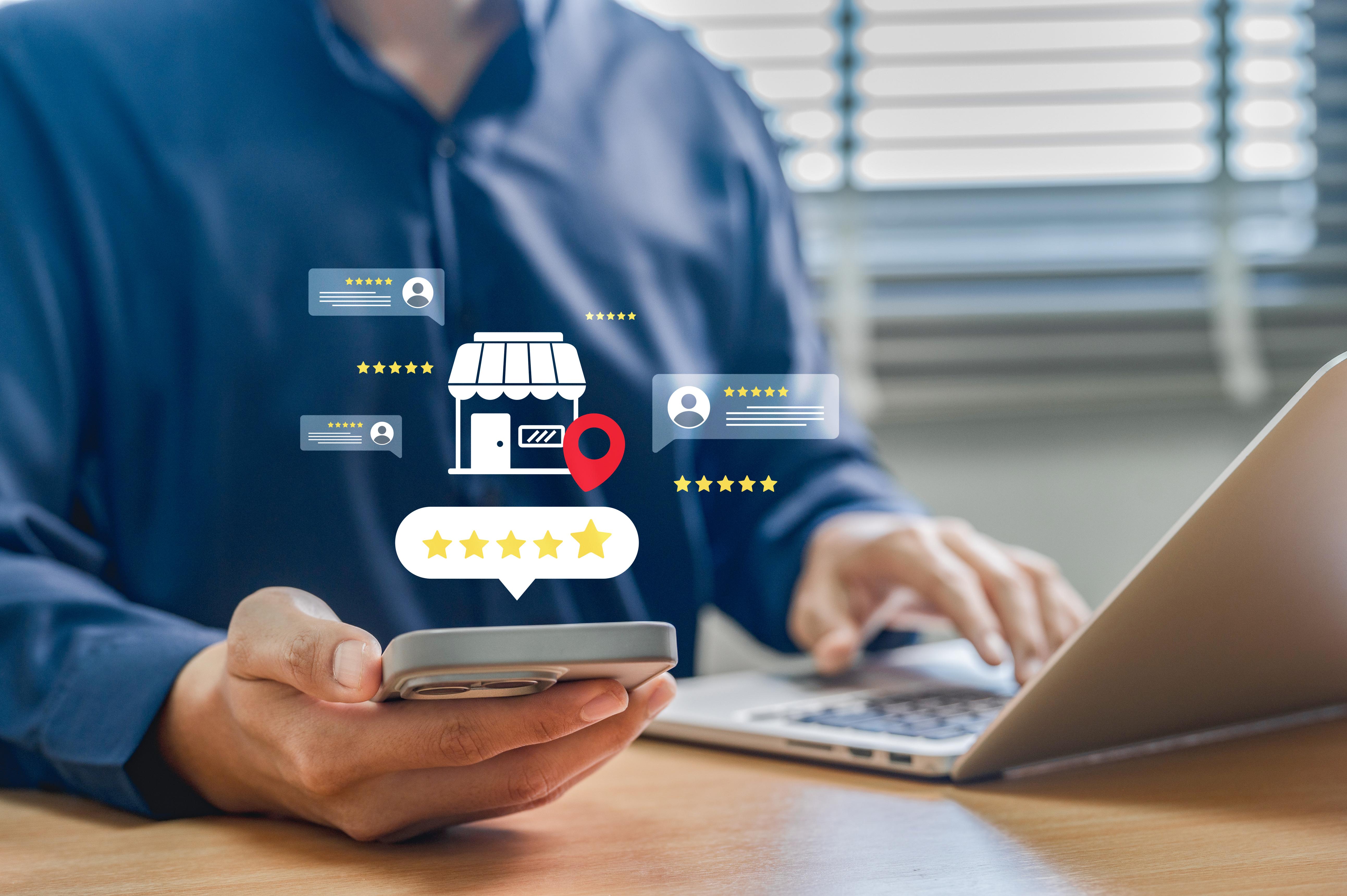 Local reviews and ratings for a storage business